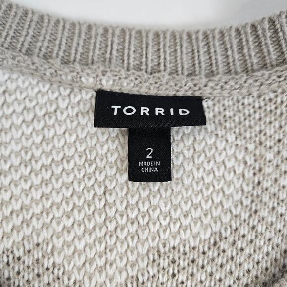 Tprrid Pullover Drop Shoulder Tunic Sweater Size 2/ 2x Cloud Rainbow - Picture 2 of 7